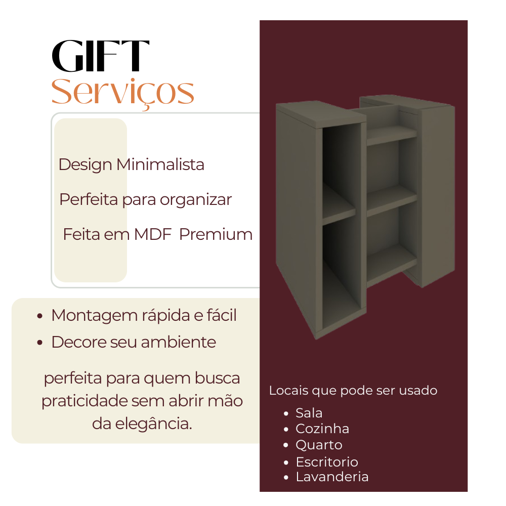 Gabinete Armário Banheiro Pia De Coluna - Cinza - Image 4