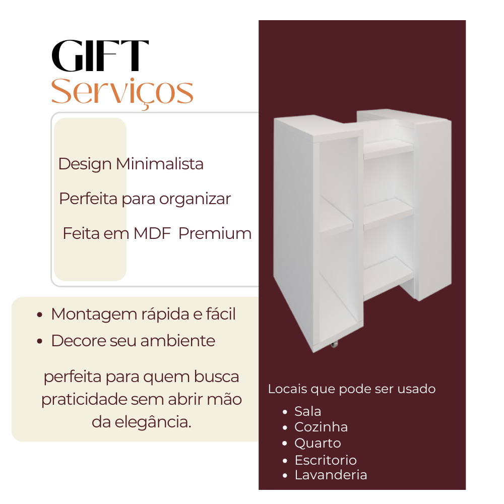 Gabinete Armário Banheiro Pia De Coluna - Branco - Image 4