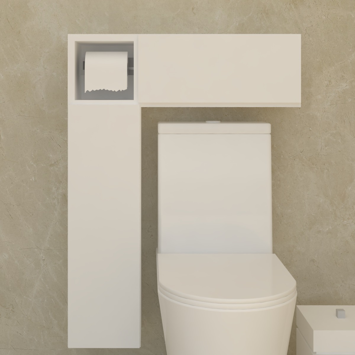 Gabinete Banheiro em L - Branco