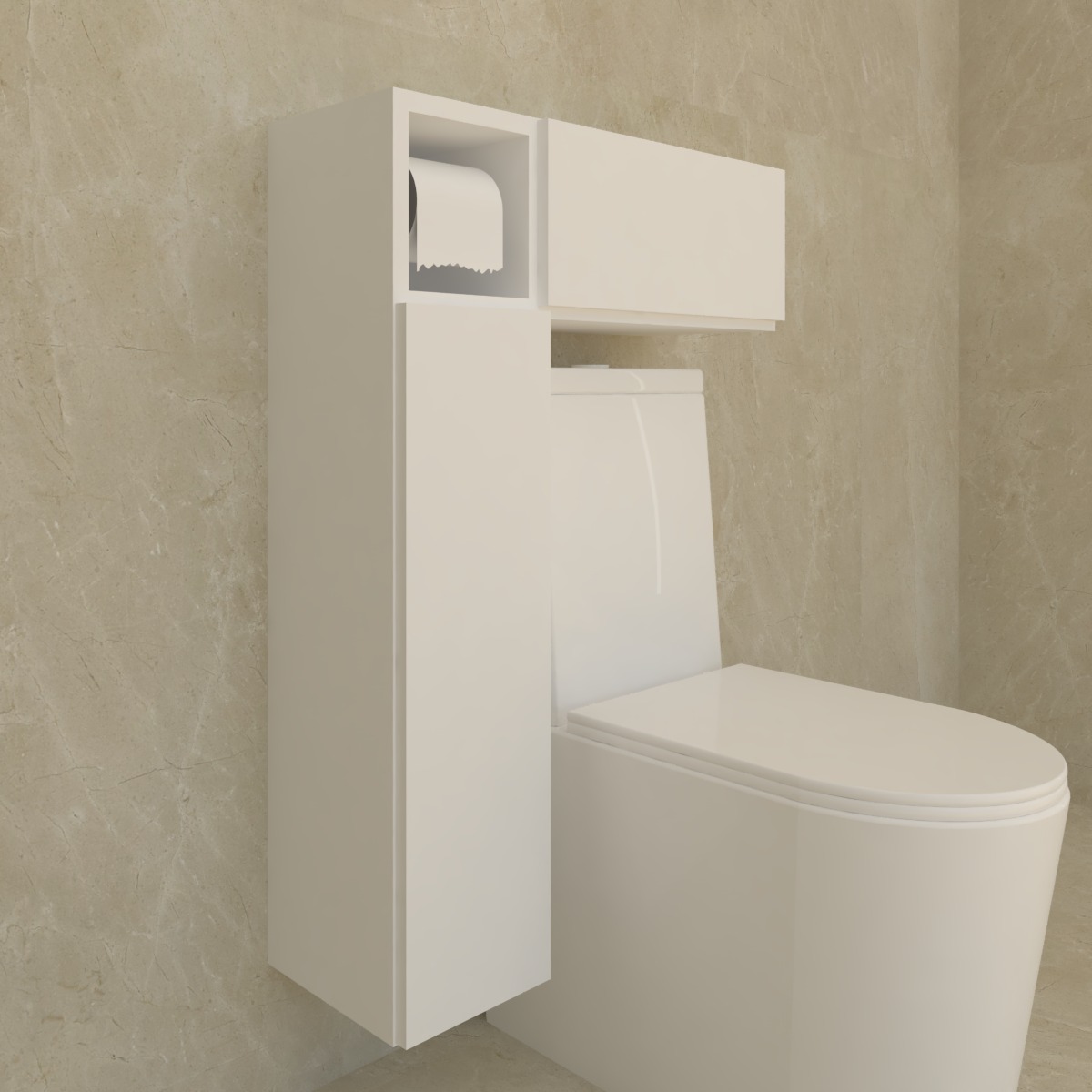 Gabinete Banheiro em L - Branco - Image 2