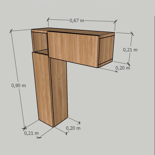 Gabinete Banheiro em L - Amaderado - Image 3