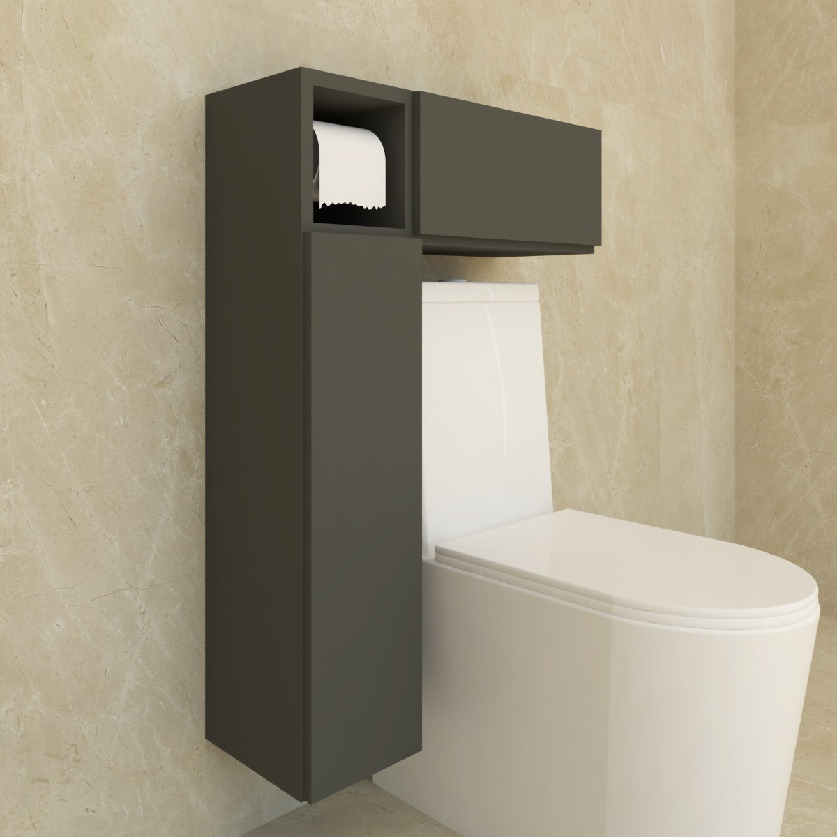 Gabinete Banheiro em L - Cinza - Image 2