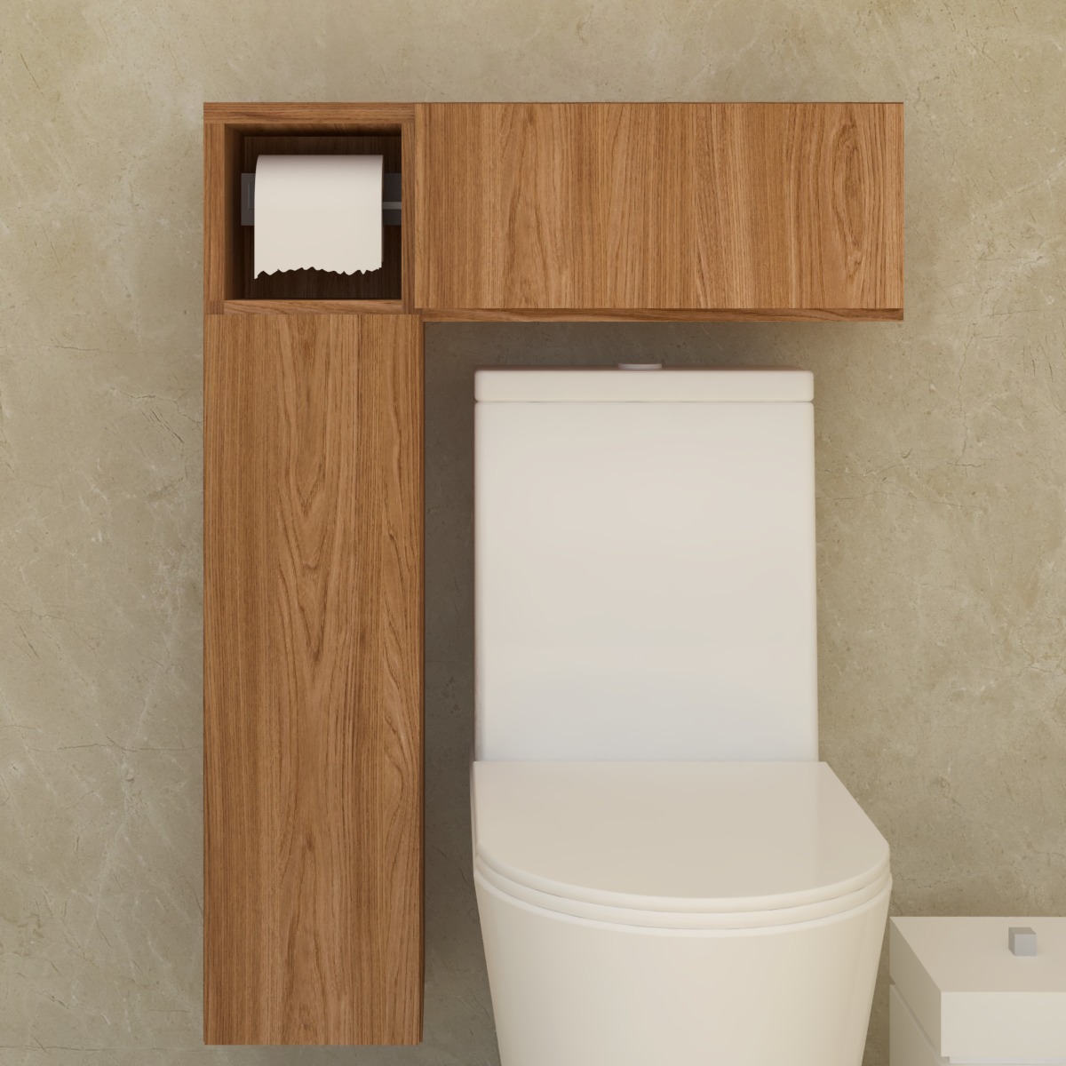 Gabinete Banheiro em L - Amaderado