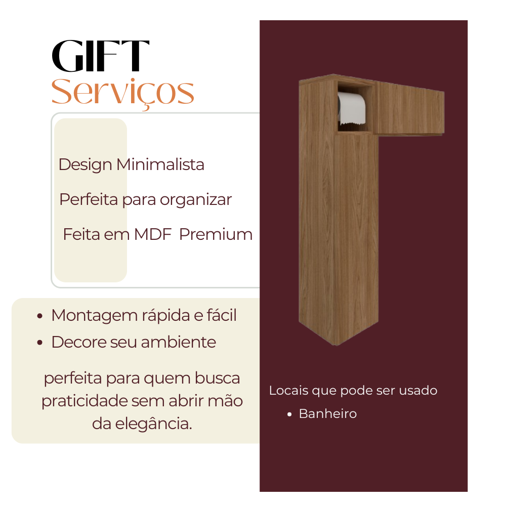 Gabinete Banheiro em L - Amaderado - Image 4